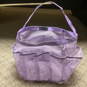 Prime Line Purple Mesh Bath Shower Caddy with Handle
